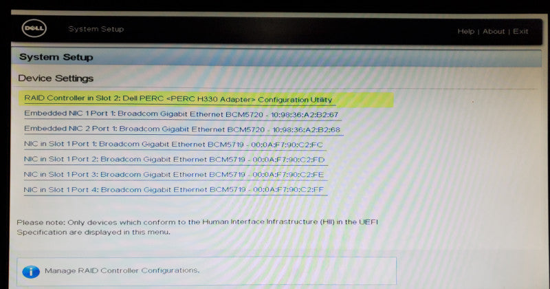 Dell PowerEdge R230 1x Xeon E3-1220 v5 8GB DDR4 H330 - No HDD