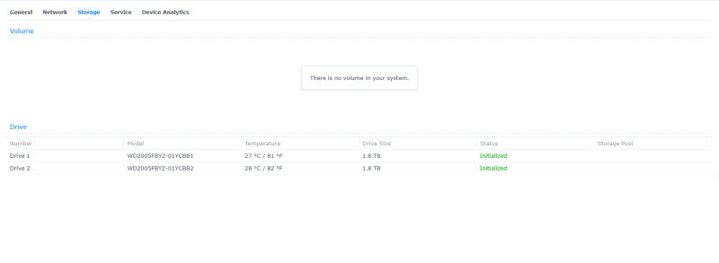 Synology DiskStation DS218+ 2 bays NAS, w/ 2x 2TB HDDs, No PWR