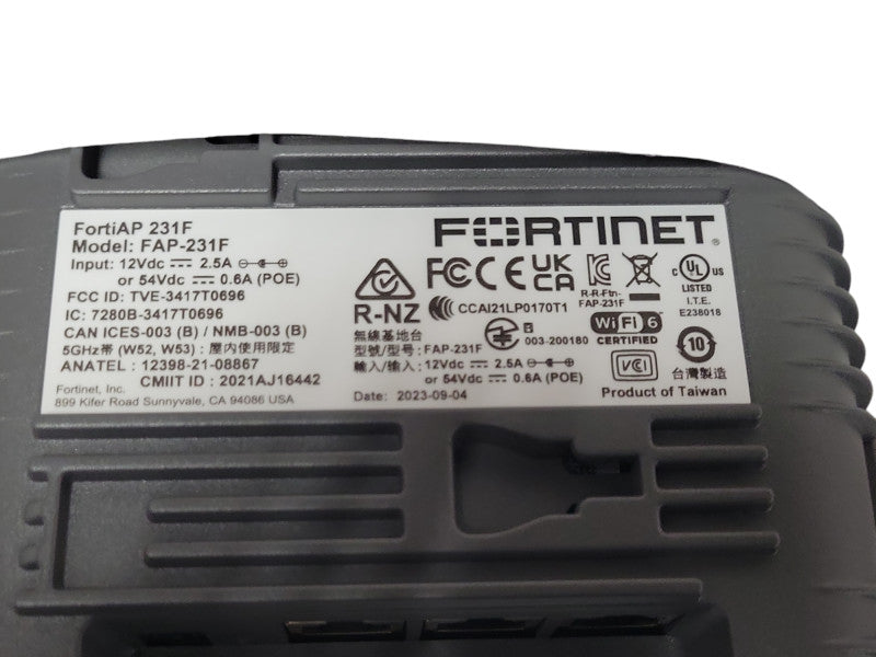 Open-Box Fortinet FortiAP 231F FAP-231F-A Wireless Access Point Wi-Fi 6 _