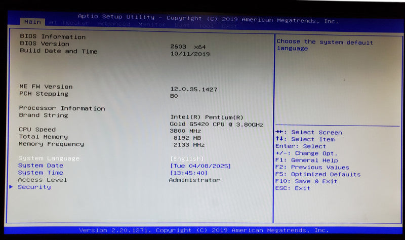 ASUS Prime B360M-C Motherboard Pentium Gold G5420 8GB RAM - No I/O Shield
