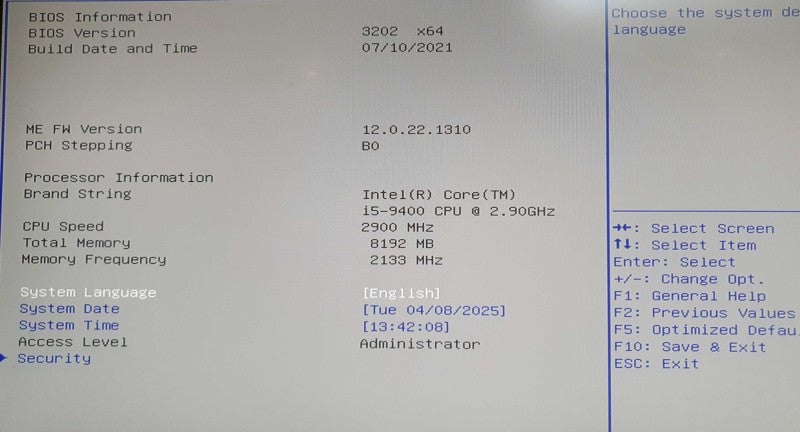 Custom PC SFF i5-9400 2.9GHz 8GB RAM - No HDD Q