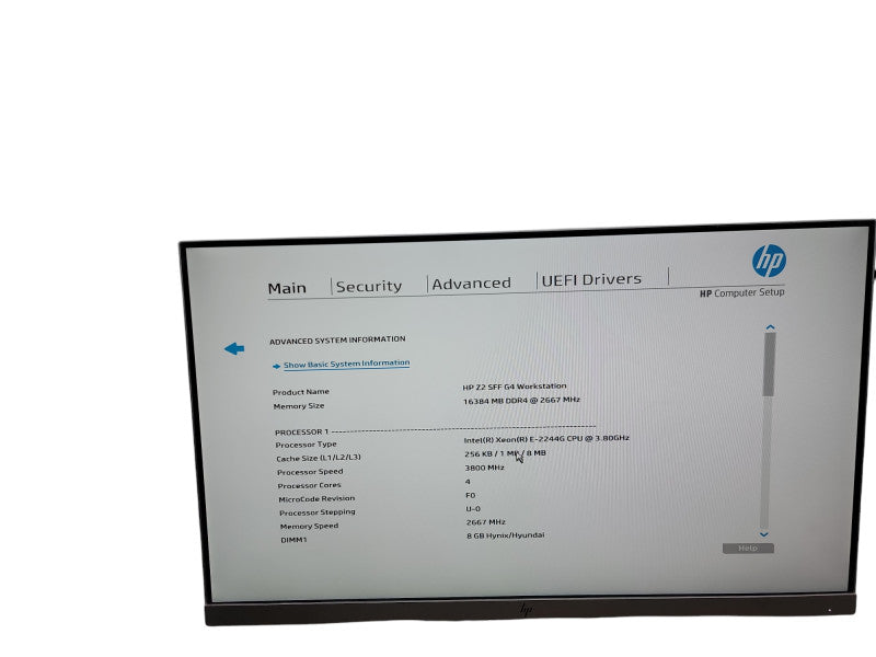 HP Z2 SFF G4 Workstation  Xeon E - 2144G @ 3.80GHz 16GB DDR4 Ram θ