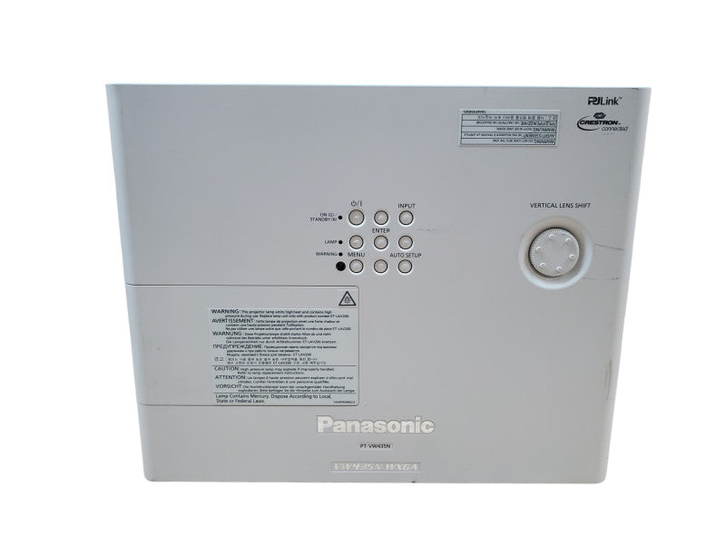 Panasonic PT-VW435NU Projector - No Remote - Lamp Hours: 1637