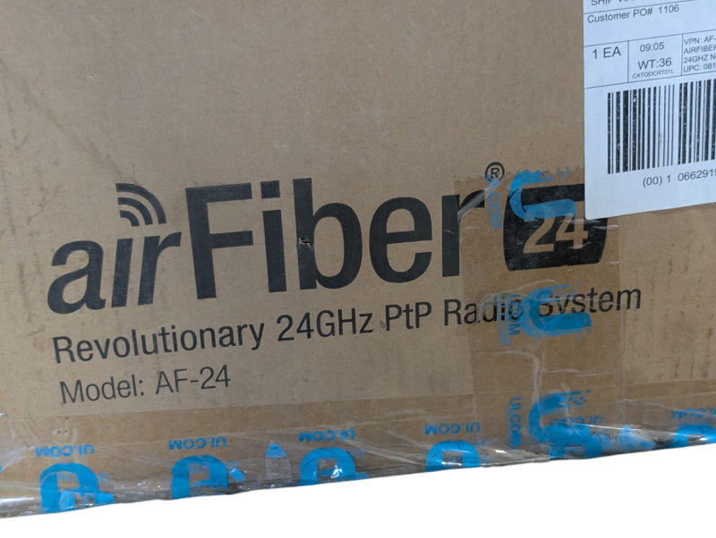 Ubiquiti airFiber 24 AF-24 Radio Full Duplex Point-to-Point Multi Gig 24GHz -