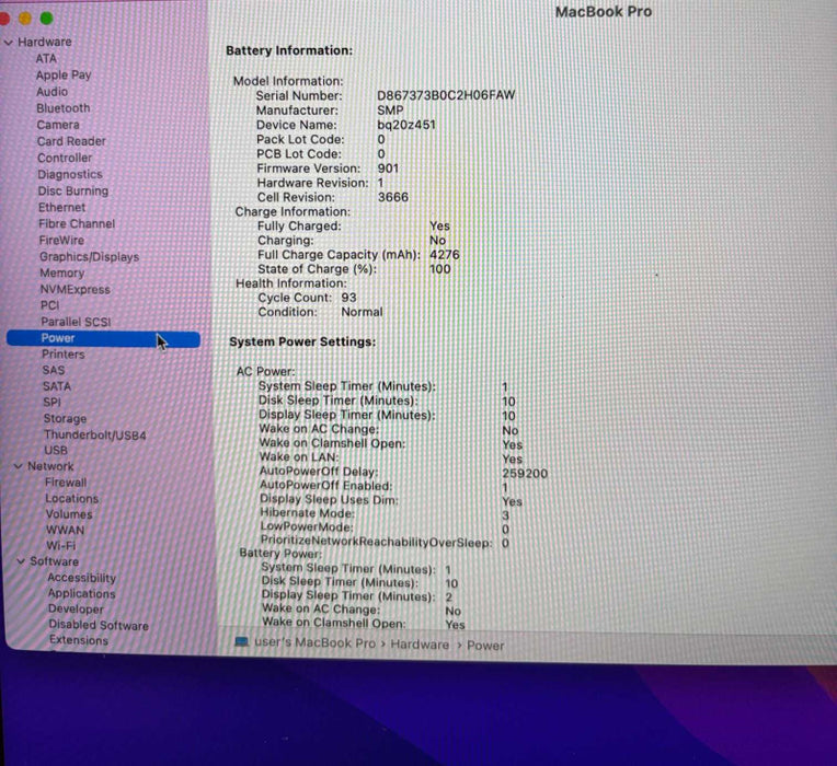 Apple MacBook Pro 13 2017 i5-7360U 8GB RAM 128GB SSD No Power Adapter  READ