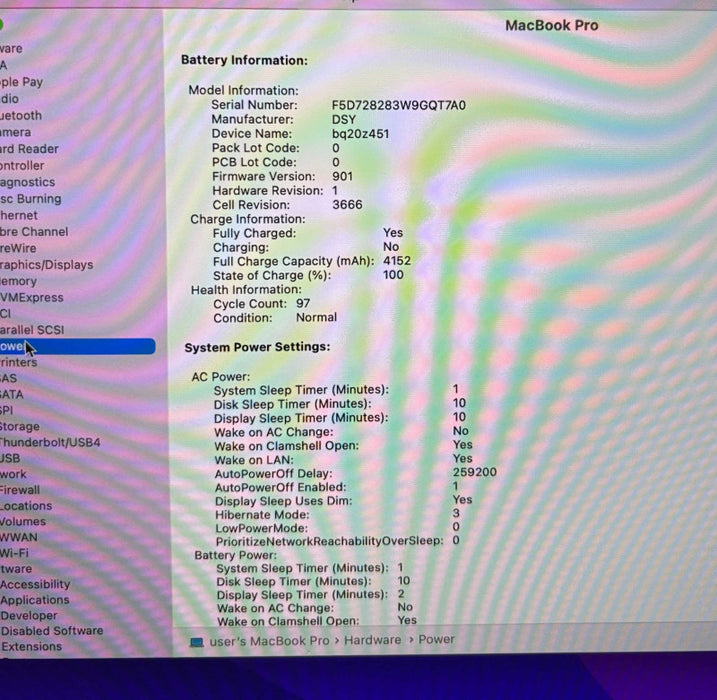 Apple MacBook Pro 13-inch 2017 i5-7360U 8GB RAM 128GB SSD No Power Adapter