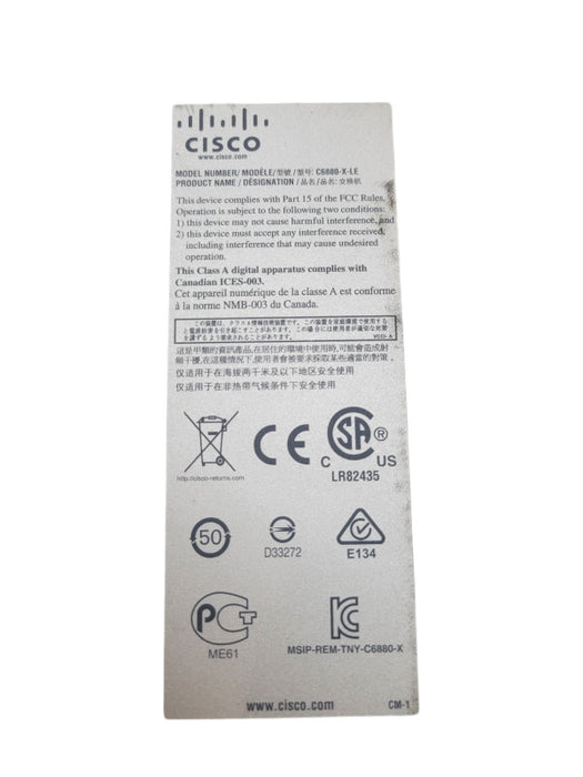 Cisco C6880-X-LE Chassis + Modules 2x 3KW PSU %