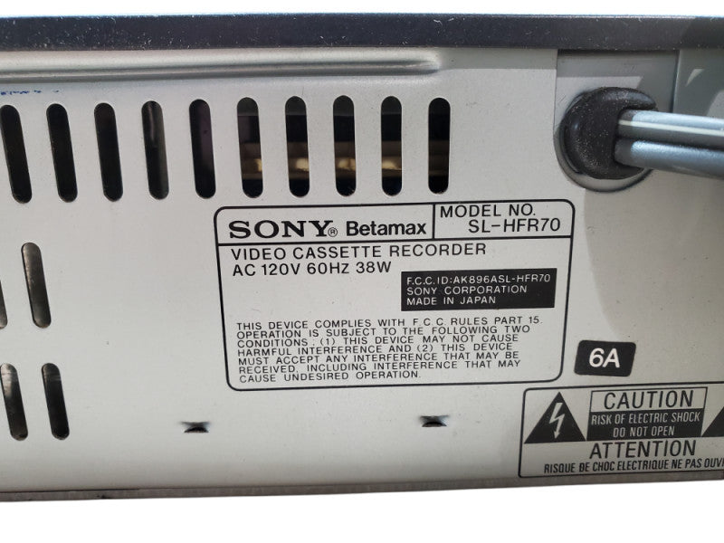 Sony SL-HFR70 Super BetaMax Player *READ*