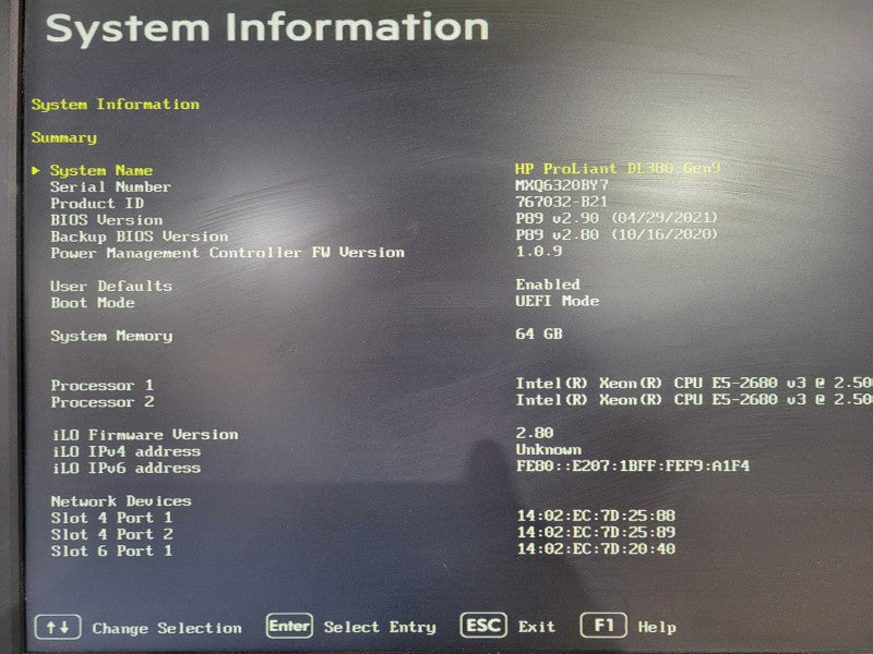 HP DL380 Gen9 2U 24x 2.5" | 2x Xeon E5-2680 v3 @2.50GHz, 64GB DDR4, P140ar !