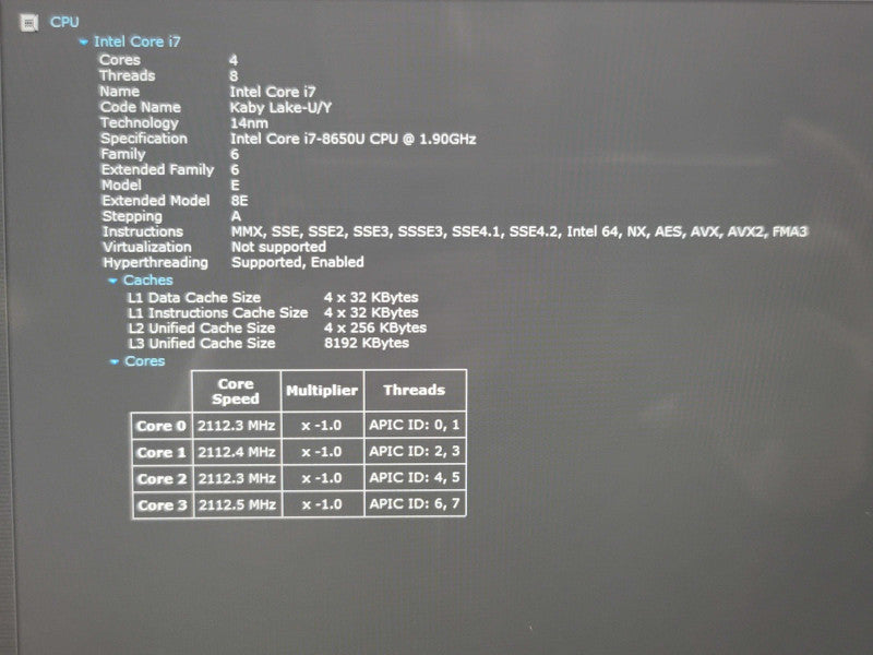 Microsoft Surface Laptop 2 i7-8565U 16GB RAM 512GB SSD READ  β Lap200