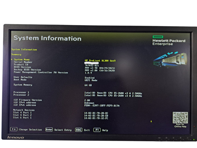 HP DL380 Gen9 2U 24x 2.5"| 2x Xeon E5-2680 v3 @2.5GHz, 64GB DDR4, P840 RAID