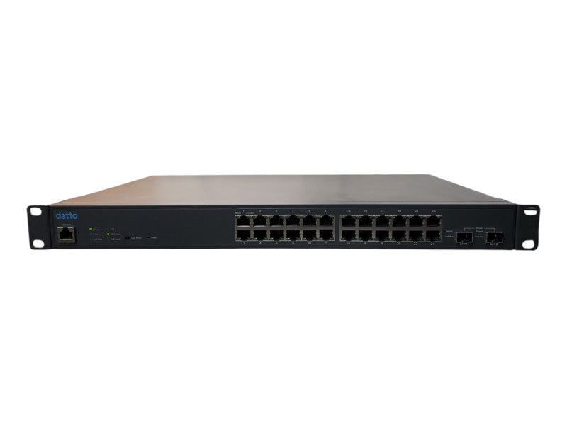 Datto E24v3 Switch 24 Port Gigabit PoE+ Cloud managed Switch, READ