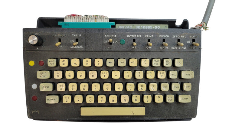 UNIVAC Sperry Rand Corporation Supervisory Control Console Keyboard (READ) %
