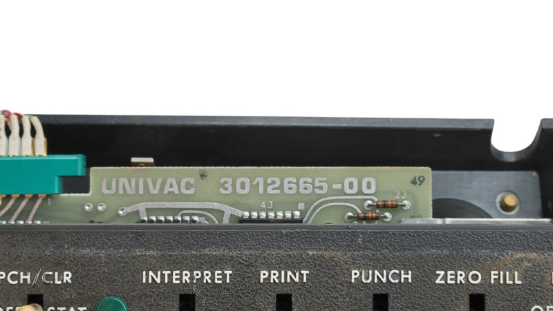UNIVAC Sperry Rand Corporation Supervisory Control Console Keyboard (READ) %