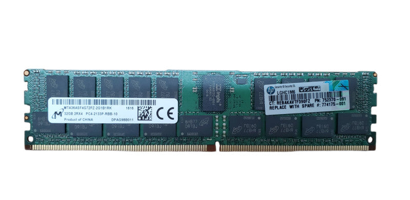 Micron 32GB 2Rx4 PC4-2133P-R DDR4 Server Ram Q
