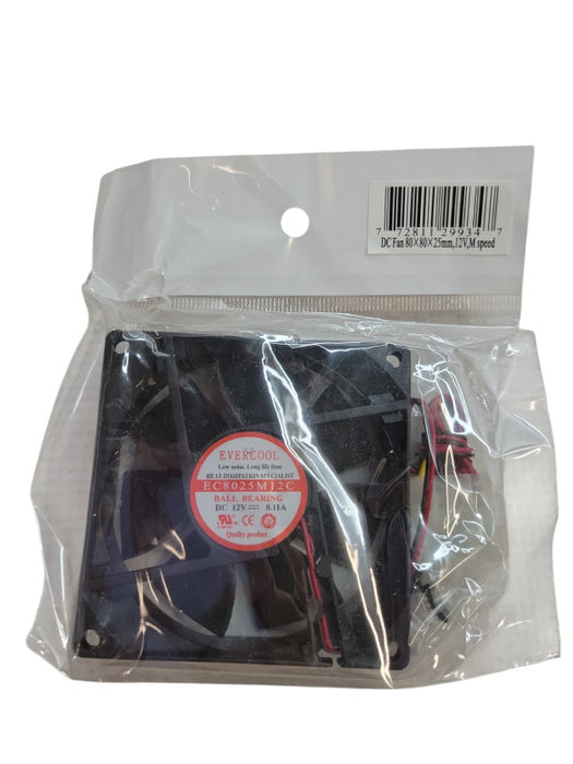 EVERCOOL - DC FAN 80x80x25mm / 12V / M SPEED Q%