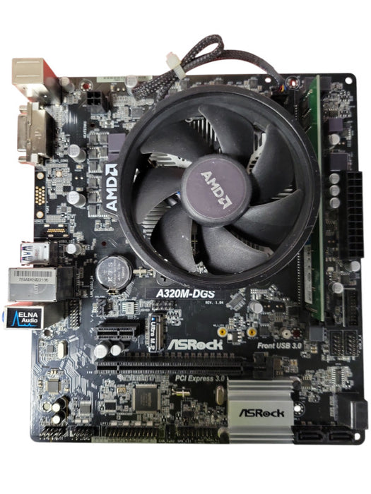 Asrock A320M-DGS motherboard w/ AMD Ryzen 3 1200 @ 3100MHz 8GB RAM _