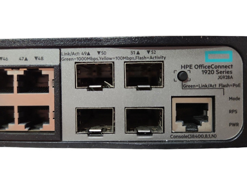 HP JG928A HPE OFFICECONNECT 1920 SERIES 48G PoE+ 370W 48-PORT SWITCH