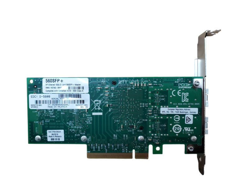 HPE 560SFP+ 2-Port 10Gb SFP+ Network Adapter 669279-001