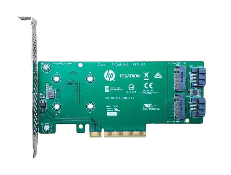 HP 759505-001 SATA M.2 Dual Drive PCIe Riser Card