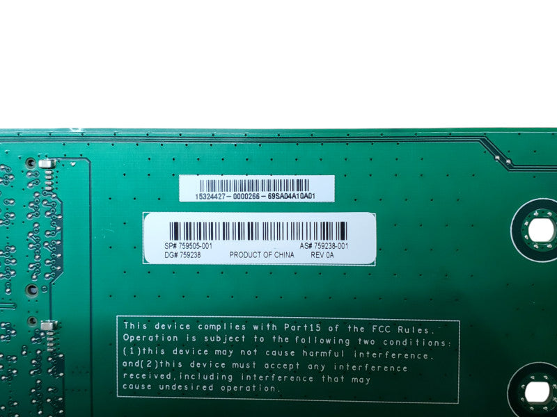 HP 759505-001 SATA M.2 Dual Drive PCIe Riser Card