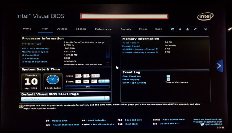 Intel NUC BOXNUC8i7BEH1 i7-8559U 16GB RAM 256GB NVMe