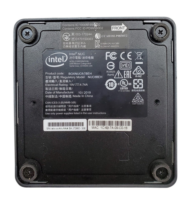 Intel NUC BOXNUC8i7BEH1 i7-8559U 16GB RAM 256GB NVMe