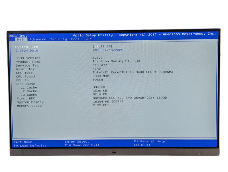 DELL Inspiron Gaming DT 5680 Intel Core i5-8400 16GB RAM & 256GB SSD  -