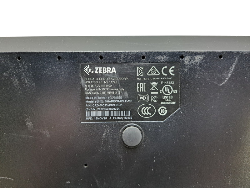 Zebra SHARECRADDLE-MC 4 Slot Charging Cradle w/ PSU | CRD-MC93-4SCHG-01