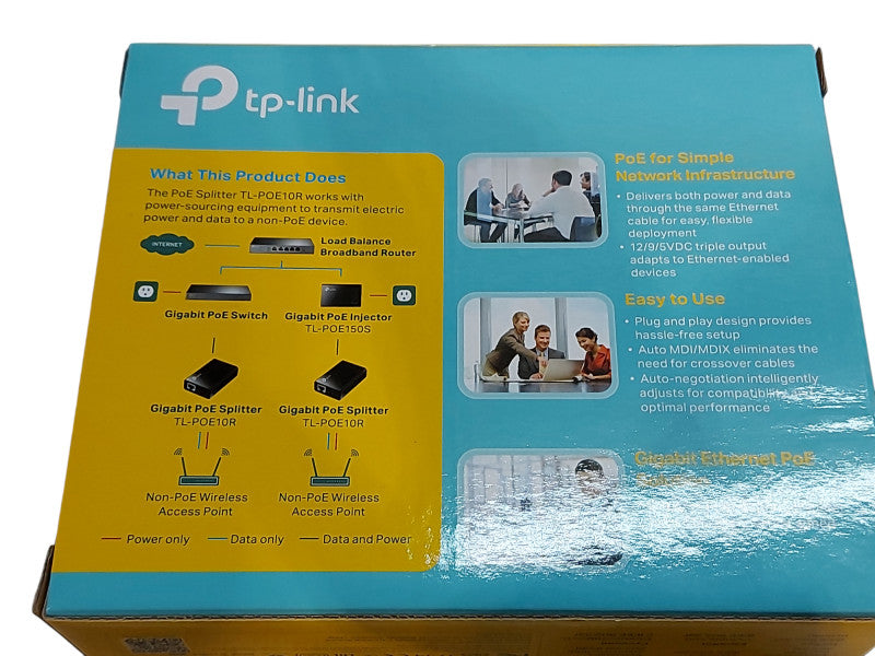 TP-Link TL-POE10R Gigabit PoE Splitter Adapter, IEEE 802.3af compliant
