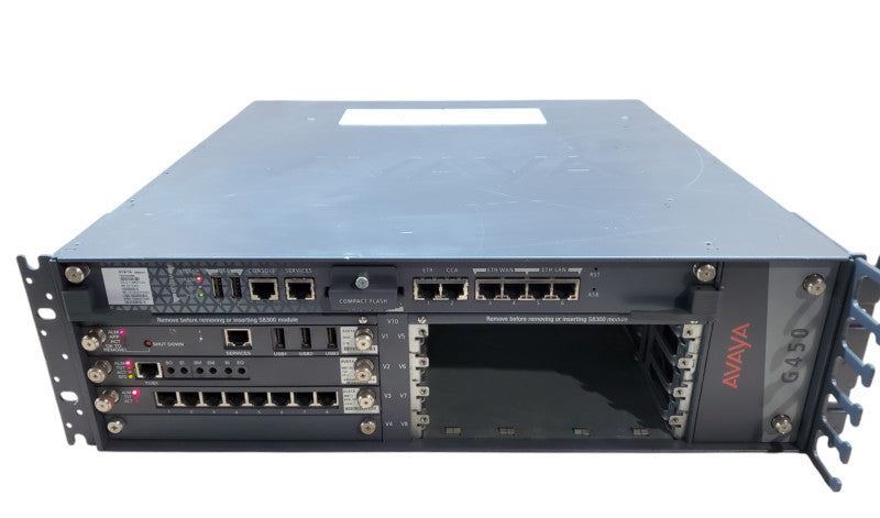 Avaya G450 Media Gateway Chassis w/ 3x Modules *READ*