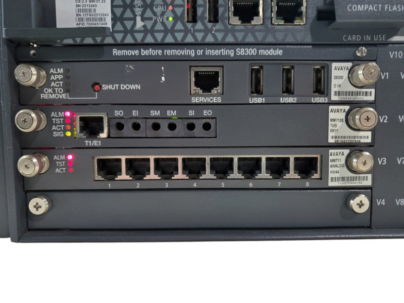 Avaya G450 Media Gateway Chassis w/ 3x Modules *READ*
