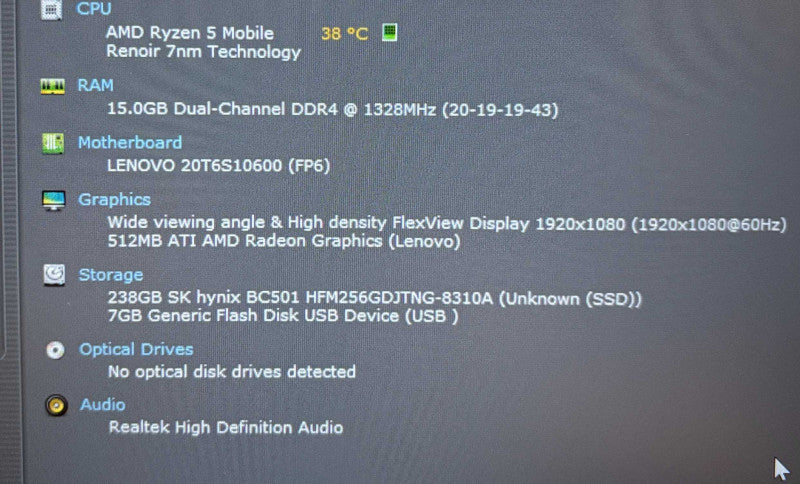 Lenovo ThinkPad E14 AMD Ryzen 5 4600U 16GB RAM 256GB SSD  Lap200
