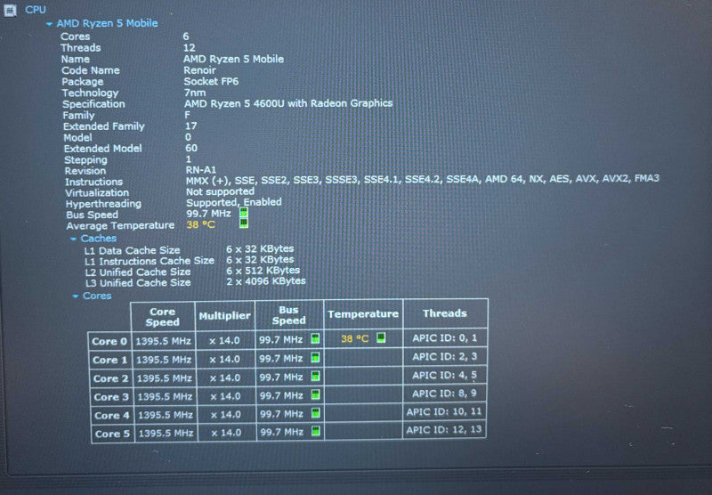 Lenovo ThinkPad E14 AMD Ryzen 5 4600U 16GB RAM 256GB SSD  Lap200
