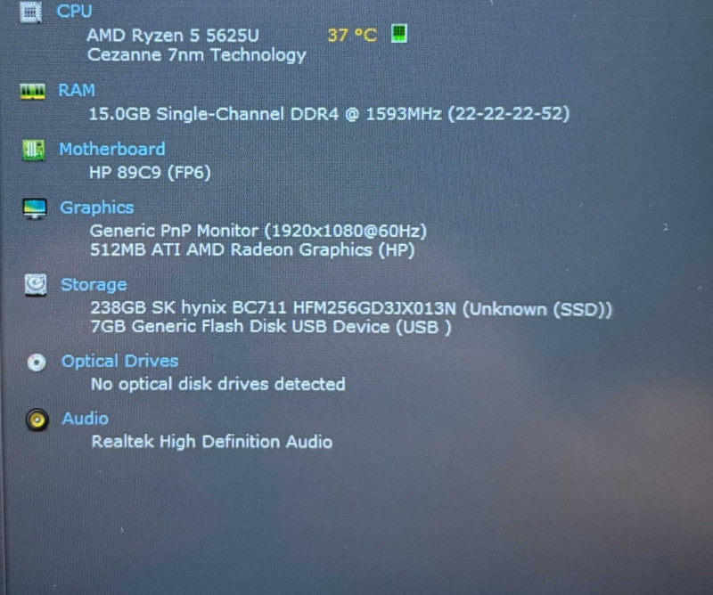 HP ProBook 445 14 G9 AMD Ryzen 5 5625U 16GB RAM 256GB SSD  Lap200