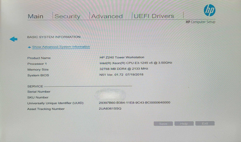 HP Z240 Tower Workstation | Xeon E3-1245 v5 @ 3.5GHz | 32GB DDR4 | No HDD