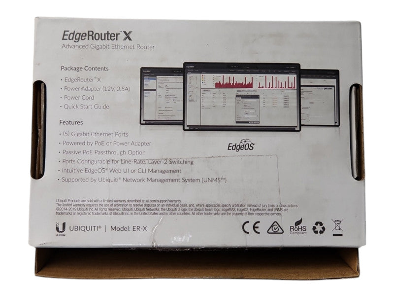 Ubiquiti Networks ER-X EdgeRouter X 5-Port Gigabit Wired Router w/ PSU