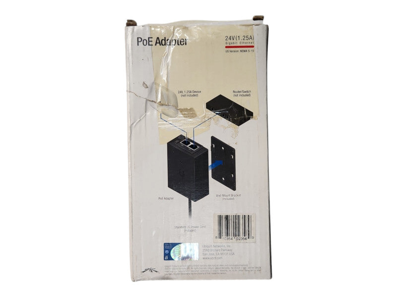 Ubiquiti 24V PoE Adapter GigabitLAN Port w/Wall Mount