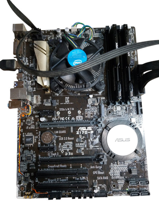 MotherBoard Asus Z170-P, Intel i7-6700 CPU 3.40GHz, 12GB RAM - NO HDD