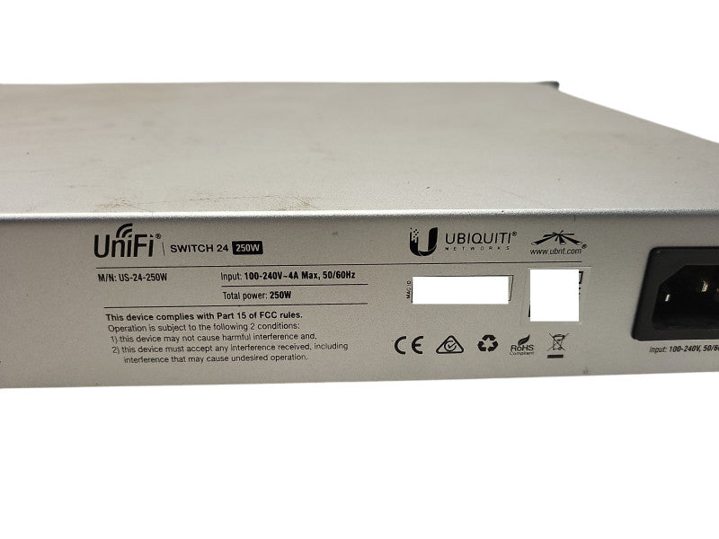 Ubiquiti UniFi Switch 24 250W US-24-250W 24 port Gigabit PoE Switch, READ $