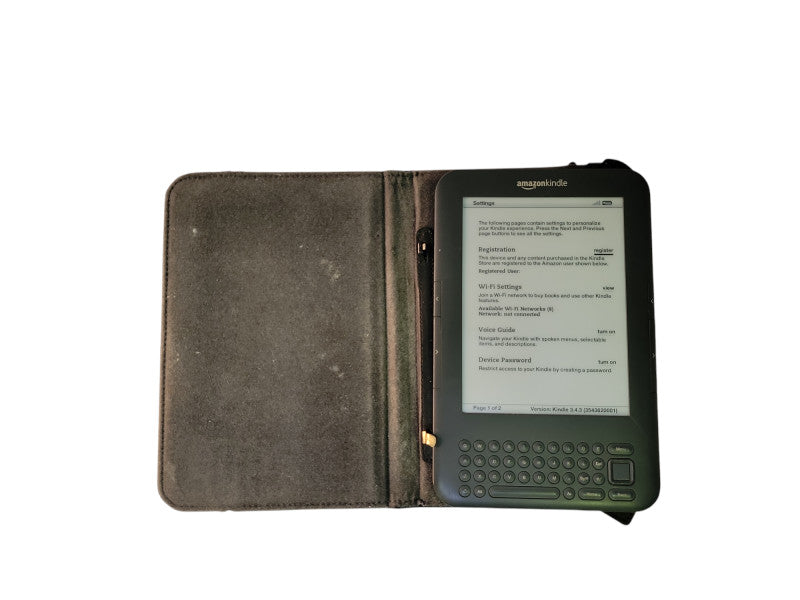 Amazon Kindle Keyboard 3rd generation Model D00901 w/ Black Cover (