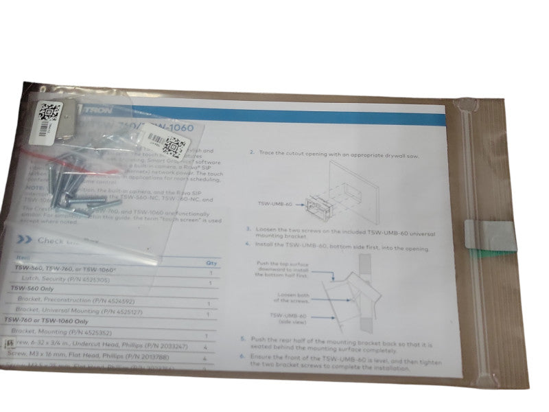 Open Box CRESTRON TSW-1060 Touch Screen Scheduling Panel _