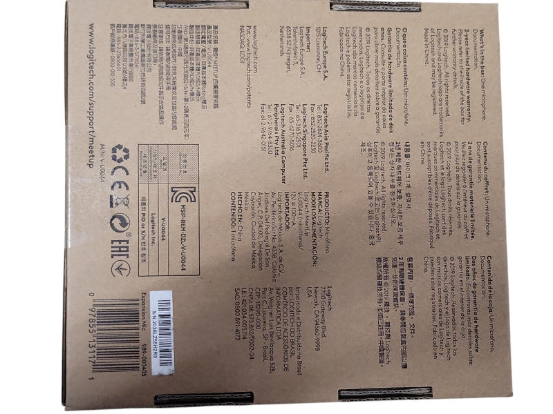 New Logitech V-U0044 Expansion Mic 989-000405 For Meetup Video Conferencing _