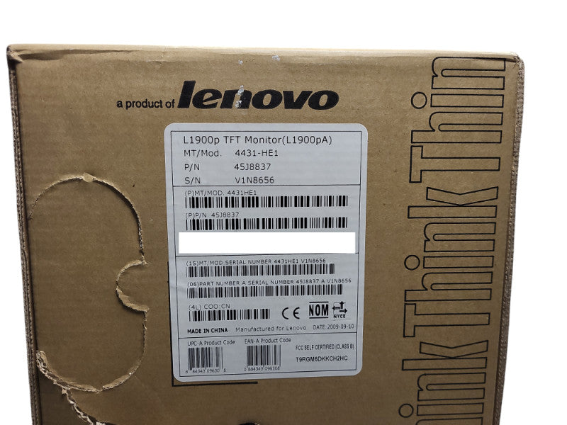 Lenovo 4431-HE1 ThinkVision L1900p TFT 19-inch Flat Panel LCD Monitor New $