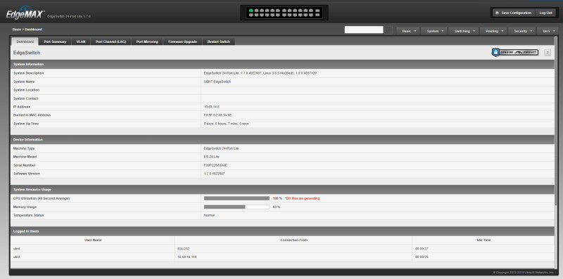 Ubiquiti EdgeSwitch ES-24-Lite | 24-Port Gigabit, 2x SFP Managed Switch