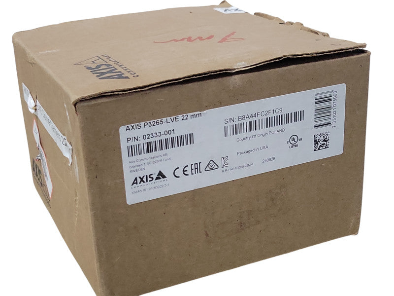 Axis P3265-LVE 22mm Dome Security Network Camera 02333-001-01, SEE _