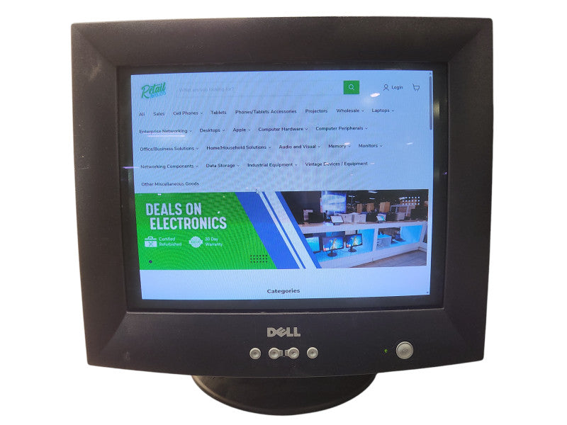 Vintage Dell E773c 17" VGA CRT Retro Gaming Black Desktop Monitor  $