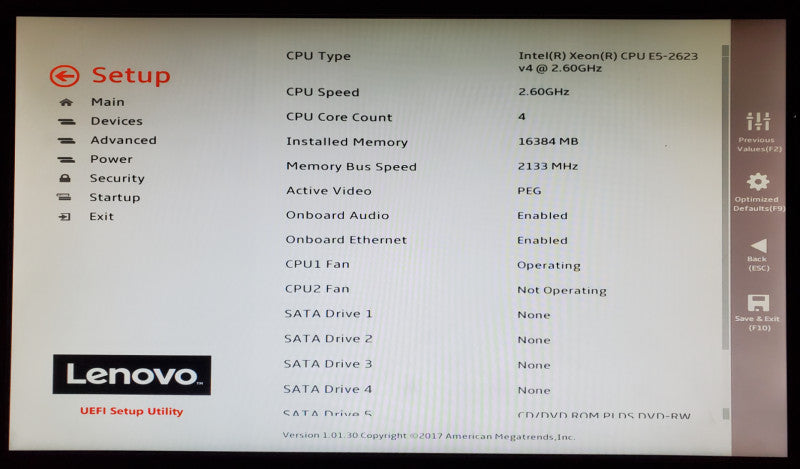 Lenovo ThinkStation P910 1x Xeon E5-2623 v3 16GB DDR4 - No HDD *read*