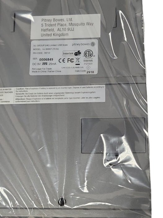 Open-Box PITNEY BOWES 70LB/30KG SCALE XJ-3K807 (70LB) _