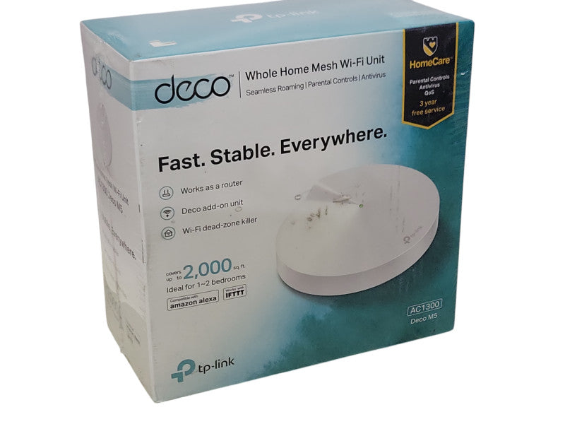 New TP-Link Whole home Mesh WI-FI Unit AC1300 Deco M5(1-Pack)(US) Ver:3.0 _